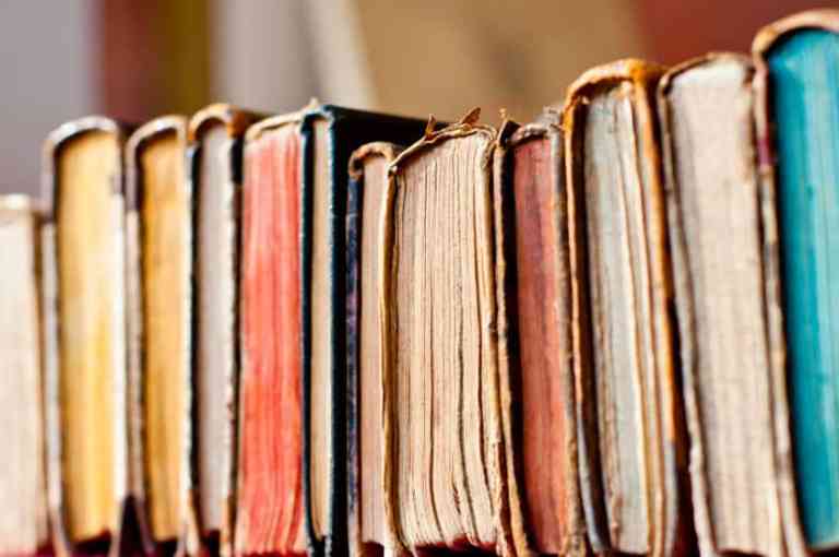 old books row background